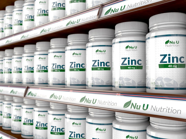 Zinc Tablets 40mg - 365 Vegan Tablets - 1 Year Supply