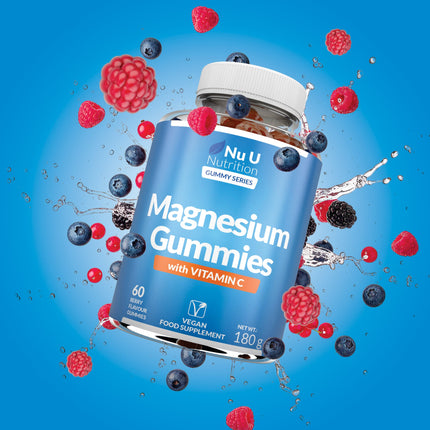 Magnesium Gummies for Kids 5+ and Adults - Delicious Berry  Flavour Daily Essential for Energy, Sleep Support, and Healthy Bones - Vegan & Gluten-Free