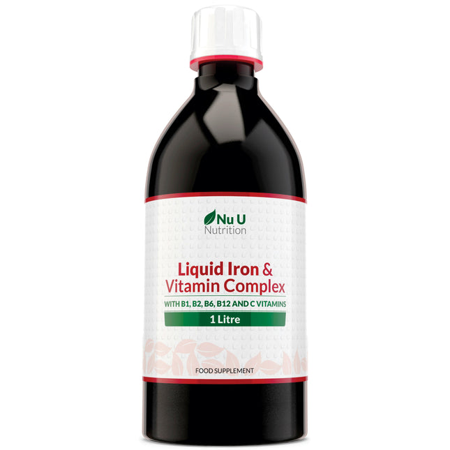 Liquid Iron Supplement 1 Litre - 50 Day Supply - Includes Vitamin B2, B6, B12 & Vitamin C