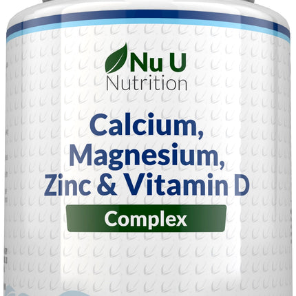 Calcium, Magnesium, Zinc & Vitamin D - 365 Vegetarian Tablets - 6 Month Supply