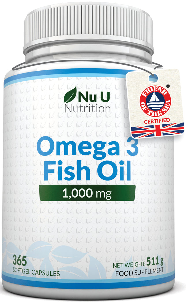 Omega 3 Fish Oil 1000mg - Premium Softgels for Heart, Brain, and Joint Health - Triple Strength EPA & DHA Formula for Optimal Wellbeing