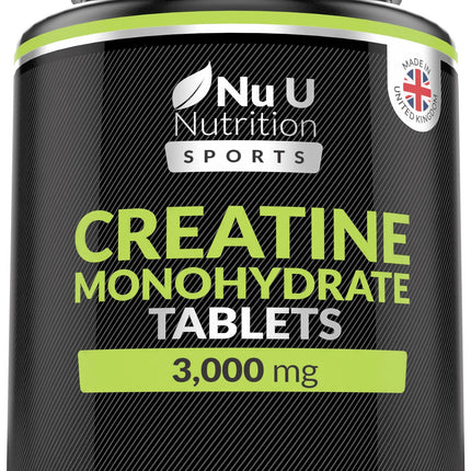 Creatine Monohydrate Tablets 3000mg – 270 Vegan Tablets