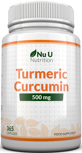 Turmeric Curcumin 500mg, 365 Capsules, 1 Year Supply