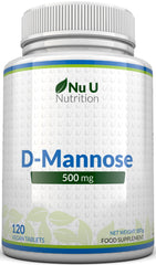 D-Mannose Tablets 500mg - 120 Vegan Tablets - 4 Month Supply