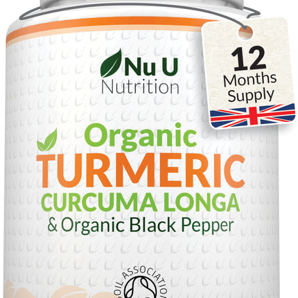 Turmeric Curcumin 600mg with Black Pepper for Enhanced Absorption - Organic Vegan Anti-Inflammatory Supplement for Joint & Immunity Support