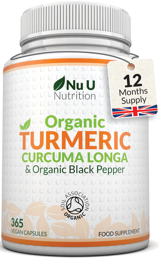 Turmeric Curcumin 600mg with Black Pepper for Enhanced Absorption - Organic Vegan Anti-Inflammatory Supplement for Joint & Immunity Support
