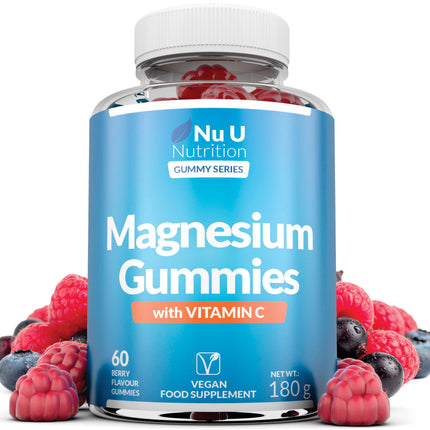 Magnesium Gummies for Kids 5+ and Adults - Delicious Berry  Flavour Daily Essential for Energy, Sleep Support, and Healthy Bones - Vegan & Gluten-Free