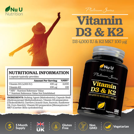 Vitamin D3  4000IU & Vitamin K2 100mcg