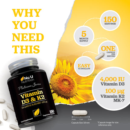 Vitamin D3  4000IU & Vitamin K2 100mcg