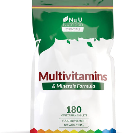 Multivitamins & Minerals - 180 Vegetarian Tablets - Resealable Pouch - Essentials