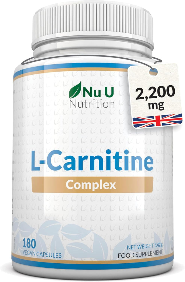 COMING SOON! L-Carnitine Complex 2200mg - 180 High Strength Vegan Capsules - 1.5 Month Supply