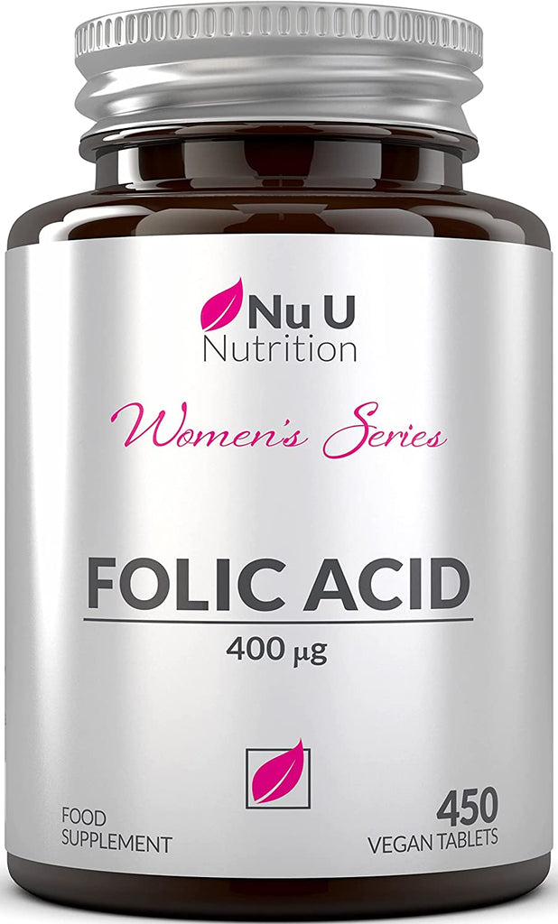 Folic Acid 400 mcg - 450 Vegan Tablets - 15 Month Supply
