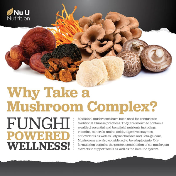 Mushroom Complex with Vitamin D - 150 Vegan Capsules
