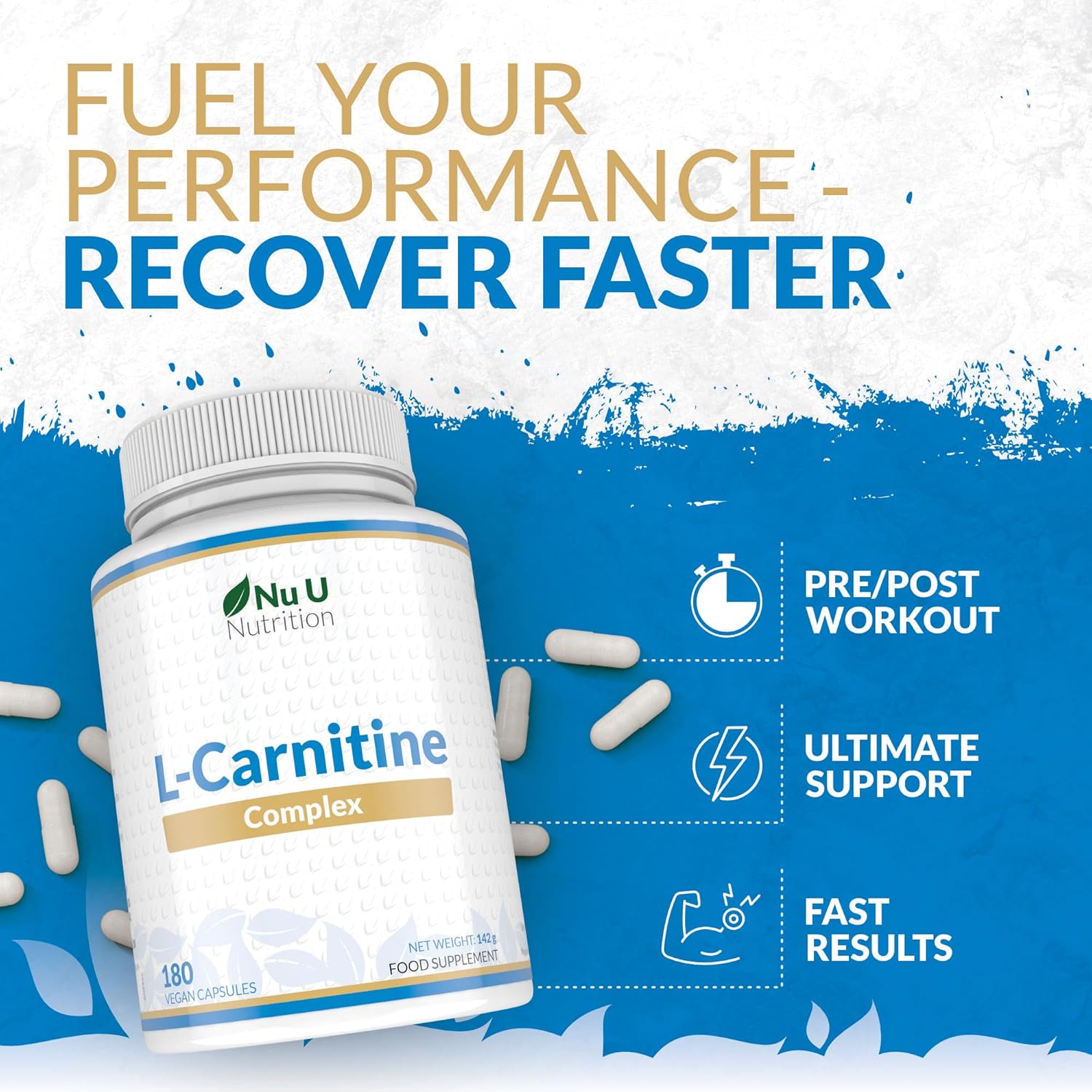 L-Carnitine Complex 2200mg - 180 High Strength Vegan Capsules - 1.5 Month Supply L-Carnitine Complex 2200mg - 180 High Strength Vegan Capsules - 1.5 Month Supply