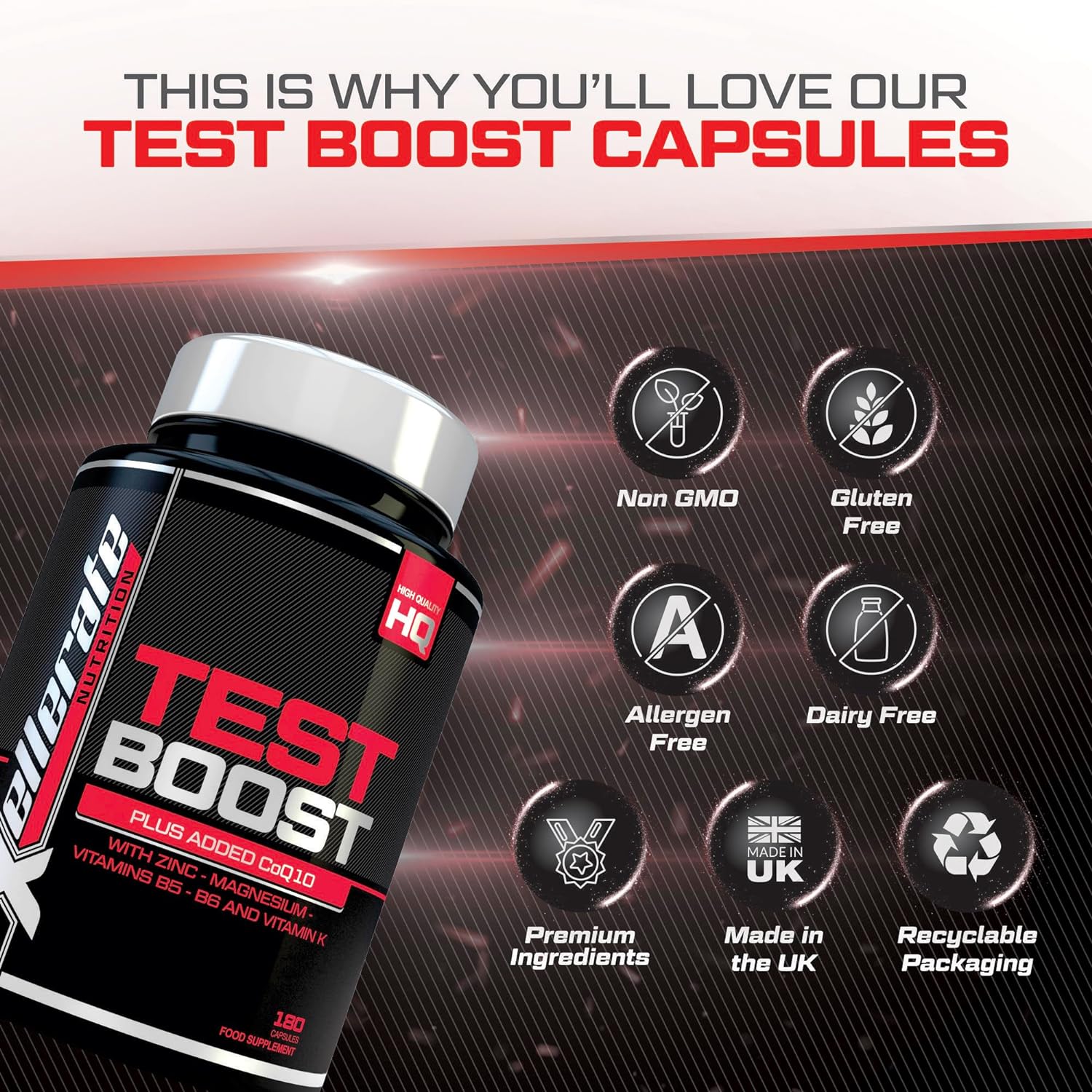 Test Boost Test Boost for Men - 180 Capsules Testosterone Support Supplement - 3 ...