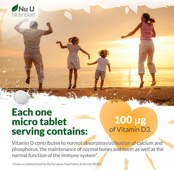 Vitamin D3 4000 IU - 400 Vegetarian Tablets - 13 Month Supply
