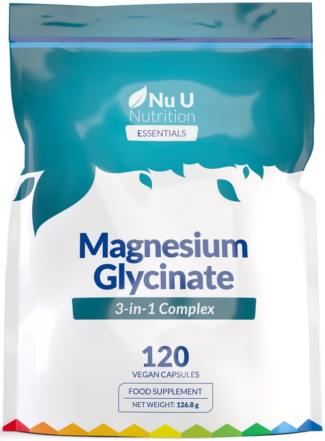 Magnesium Glycinate 3-in-1 Complex 1813mg - 120 Vegan Capsules 2 Month Supply