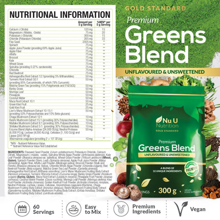 Premium Greens Powder | 300g - 60 Servings