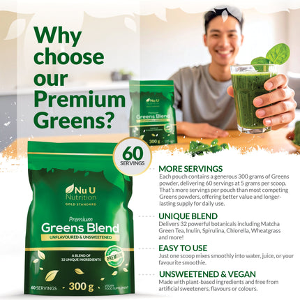 Premium Greens Powder | 300g - 60 Servings