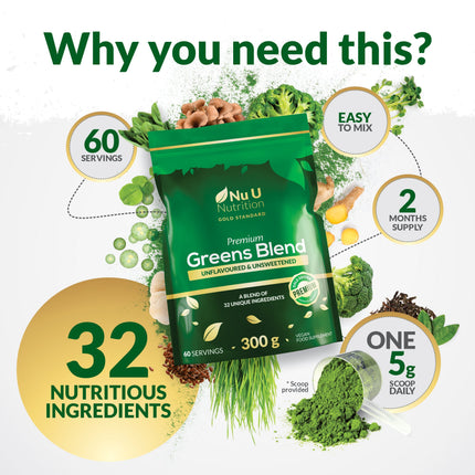 Premium Greens Powder | 300g - 60 Servings