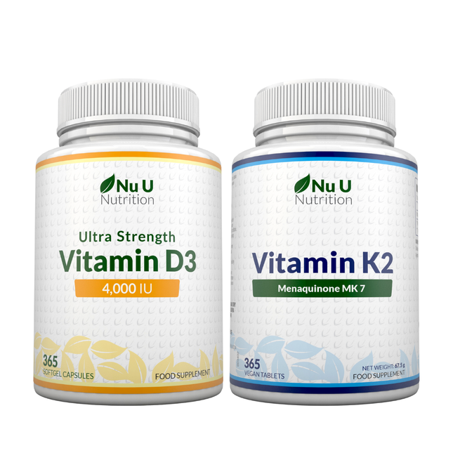 Vitamin D3 + K2 Essentials Bundle – Ultra Strength D3 (4,000 IU) & Vitamin K2 MK7