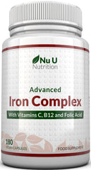 Iron Supplement - 180 Vegan Capsules - 6 Month Supply