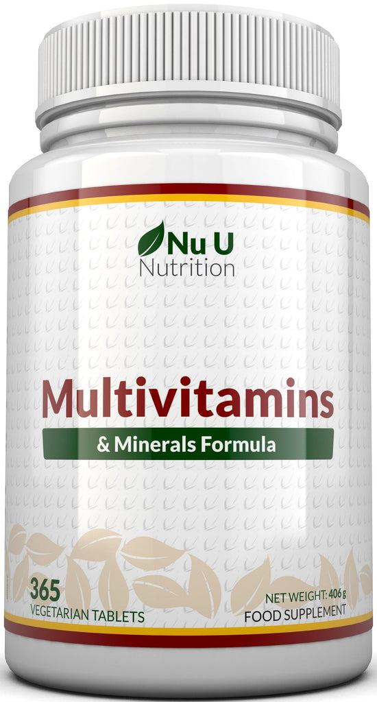 Multivitamins & Minerals - All in One Formula - 365 Vegetarian Tablets - 1 Year Supply