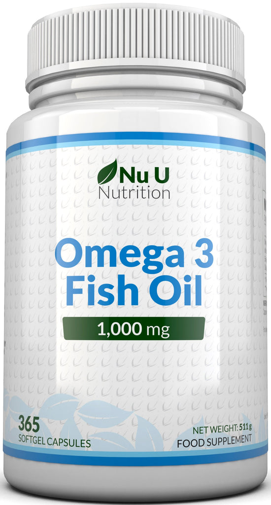 Omega 3 Fish Oil 1,000mg, 1 Year Supply - 365 Softgels