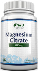 Magnesium Citrate 200mg - 180 Tablets - 6 Month Supply