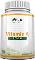 Vitamin A 8000 IU - 400 Softgels - High Strength VIT A Retinol Supplement - 13 Month Supply