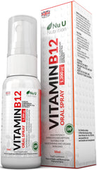 Vitamin B12 Spray 1,200 µg - 50ml - Vegan Vit B12 - Natural Apple and Blackcurrant Flavour
