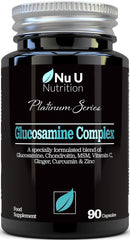 Glucosamine and Chondroitin, MSM, Vitamin C, Ginger, Turmeric Curcumin & Zinc, 90 Platinum Series Glucosamine Sulphate Capsules