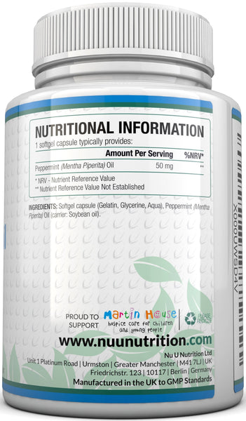 Peppermint Oil 50mg , 365 Rapid Release Softgels, 12 Month Supply
