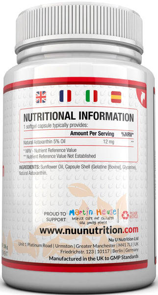 Astaxanthin 12mg - 180 Softgels a 6 Month Supply - Premium Strength Astaxanthin