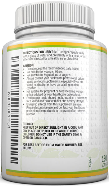 Vitamin E 400 IU - 180 Softgels - High Potency and Bioavailability