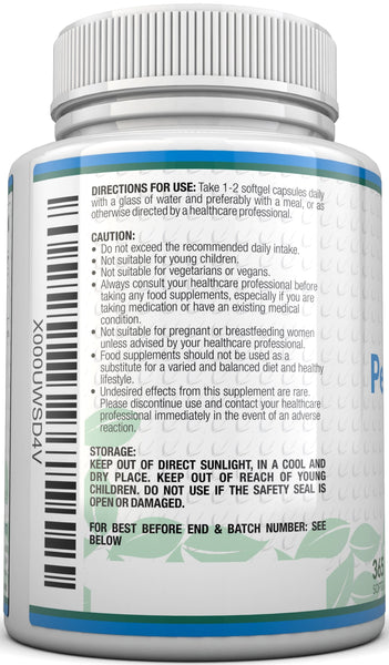 Peppermint Oil 50mg , 365 Rapid Release Softgels, 12 Month Supply