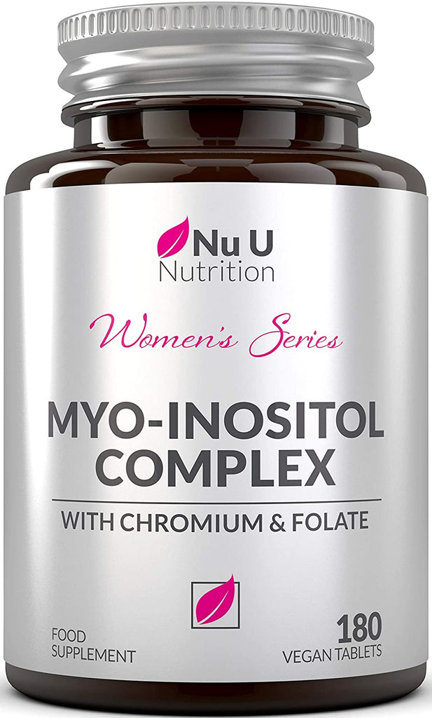 Myo-Inositol Complex- 180 Vegan Tablets, 6 Weeks Supply - with Added Chromium and Folic Acid - Female Support Supplement Tablets