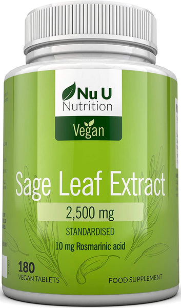 Sage Tablets 2500mg - 180 Vegan Tablets 6 Month Supply