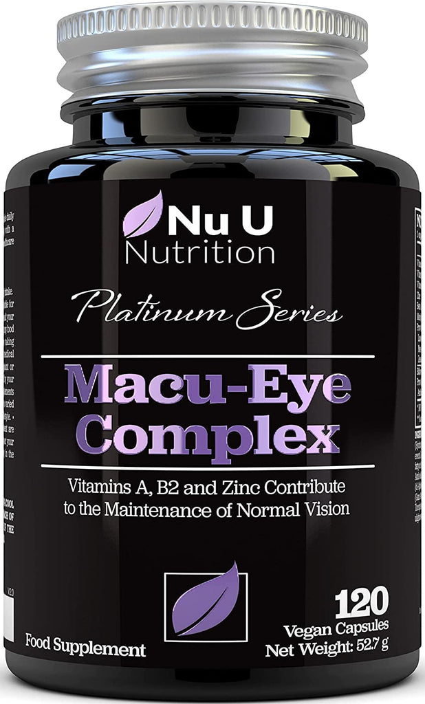 Macu Eye Supplement - 120 Vegan Capsules - 4 Month Supply