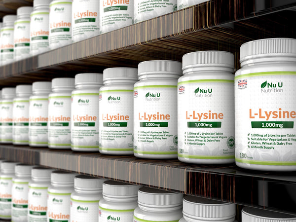 L-Lysine 1000mg - 180 Vegan Tablets - 6 Month Supply