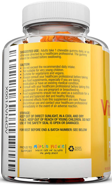 Vitamin D3 Gummies 4000 IU - 90 Chewable Gummies - 3 Months Supply