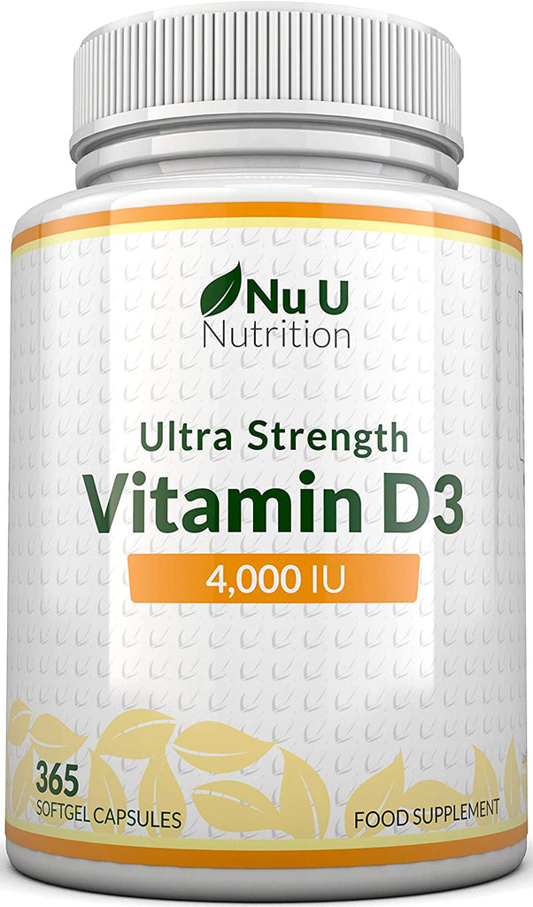 Vitamin D3 4000 IU, 365 Softgel Capsules