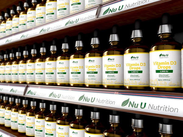Vitamin D Drops 1000 IU - 90ml - 3 Month Supply