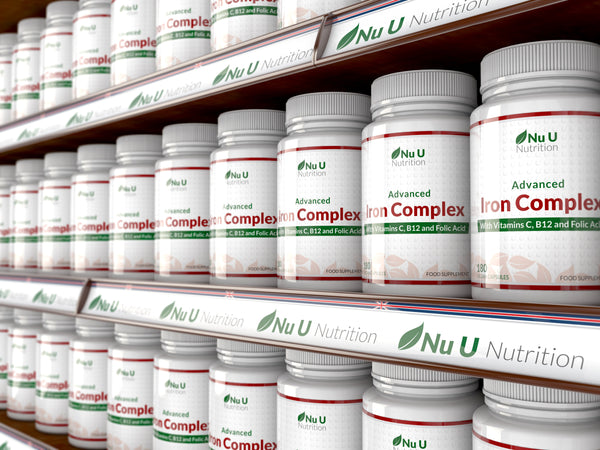 Iron Supplement - 180 Vegan Capsules - 6 Month Supply