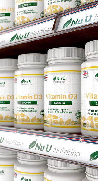 Vitamin D3 365 Softgels, 1,000IU, Cholecalciferol Vitamin D, Full Year Supply