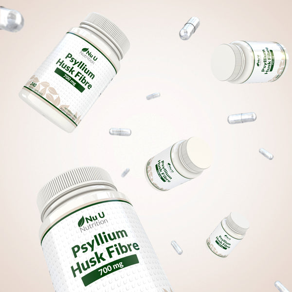Psyllium Husk Capsules 700mg - 240 Vegan Capsules - Prebiotic Fibre