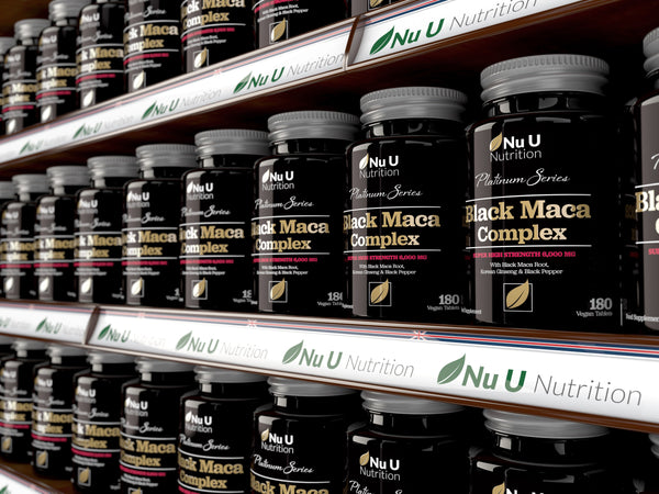 Black Maca Root Capsules 6000mg, High Strength 180 Vegan Capsules